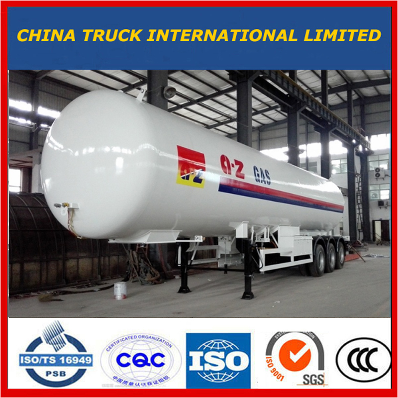 60000 ลิตร Tri-Axle โพรเพน LPG รถบรรทุกขนส่งก๊าซกึ่งรถพ่วงรถพ่วงถังแก๊สรถพ่วงโพรเพน LPG รถพ่วงบรรทุกรถพ่วงรถพ่วง LPG รถพ่วงถังก๊าซอัด