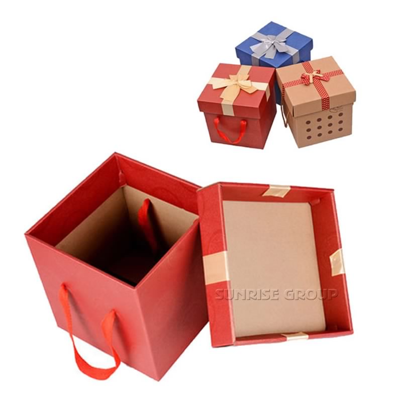 กล่องกระดาษของขวัญ Cube บรรจุภัณฑ์ก้อนเล็ก
