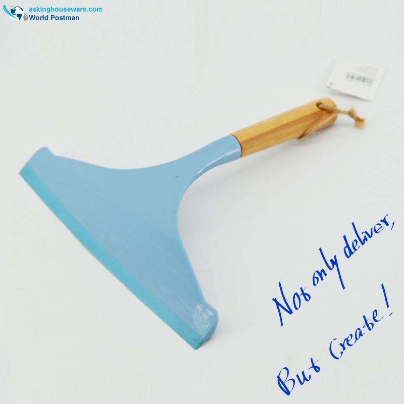 Akbrand Bamboo ที่ปัดน้ำฝน Window Window Squeegee สีฟ้า