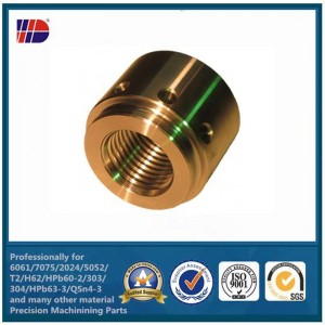 กัด cnc กลึงชิ้นส่วนทองเหลืองความแม่นยำ