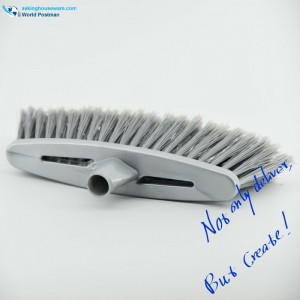 หัวไม้กวาดพลาสติก Akbrand สีเทาที่มีรูรับแสงยาวและบางในบอร์ดแปรง