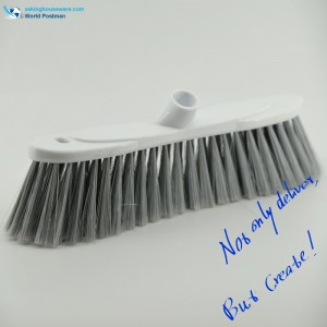 Akbrand พลาสติก Push Brush Push หัวไม้กวาดที่มีเฉียงแปรงรูปร่างกระสวยคณะกรรมการ