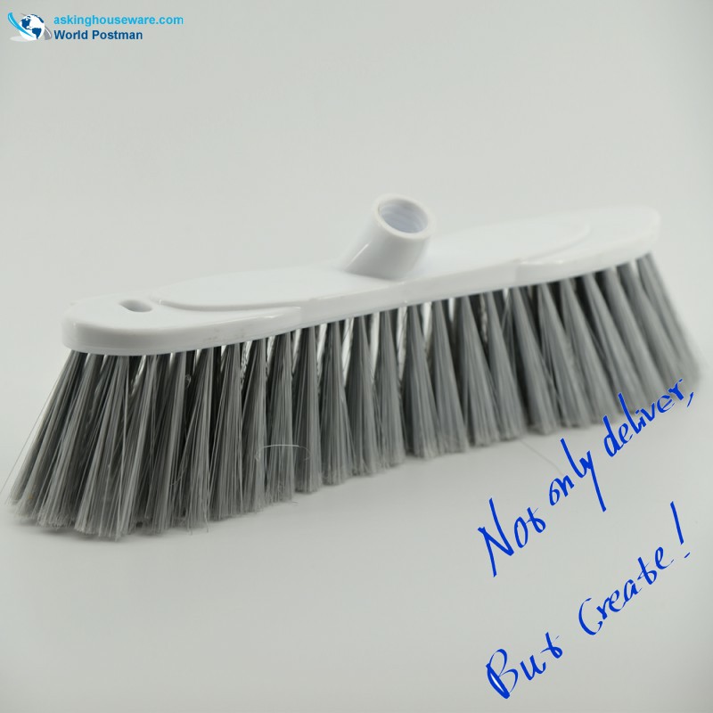 Akbrand พลาสติก Push Brush Push หัวไม้กวาดที่มีเฉียงแปรงรูปร่างกระสวยคณะกรรมการ