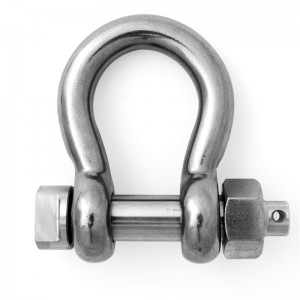 เหล็กกล้าไร้สนิม 304 เหล็กกล้าไร้สนิม D กุญแจมือ 4MM Bow Shackle