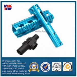 OEM Anodized อลูมิเนียม 6061 7075 ความแม่นยำ CNC Machining อะไหล่ด้วยสี anodize