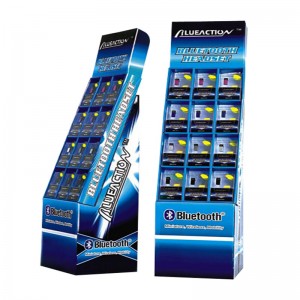 ฟรีออกแบบที่กำหนดเองราคาถูกคุณภาพสูงโปรโมชั่นรีไซเคิลยืนแสดงกระดาษแข็ง