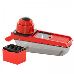 ครัวเครื่องตัดผักปรับใบมีดสแตนเลสอาหารผลไม้ Julienne เครื่องตัดเครื่องตัดสับขูด