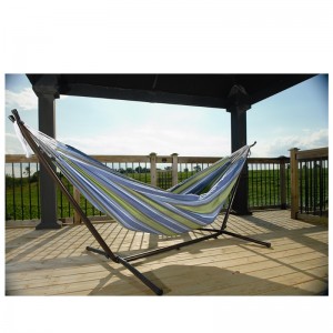 ดับเบิลเปลญวน Corlorful บราซิล - เตียงสองคนสำหรับสนามหลังบ้าน, ระเบียง, การใช้งานกลางแจ้งและในร่ม - ผ้าฝ้ายทอนุ่มสำหรับความสะดวกส...