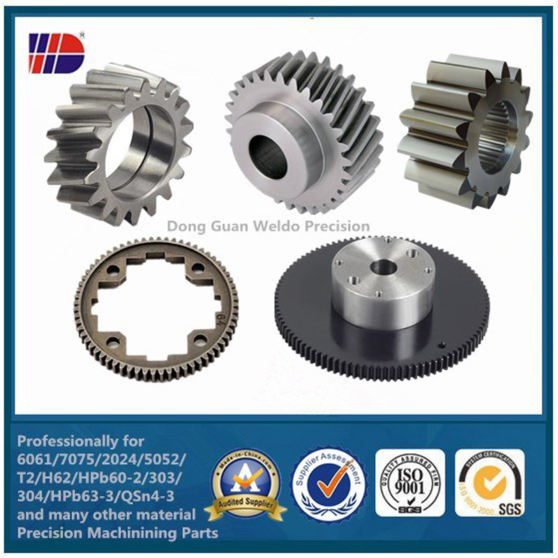 สแตนเลสที่มีความแม่นยำ / เหล็กโลหะ CNC กลึงชิ้นส่วนเกียร์