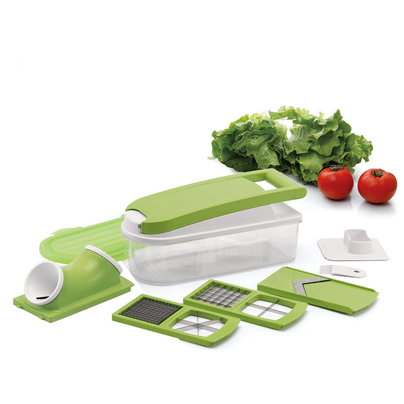 Kitchen Veggie Cutter ตัวแบ่งส่วนข้อมูลอาหารพิณกับ Julienne Grater Slicer Pasta Spaghetti Maker