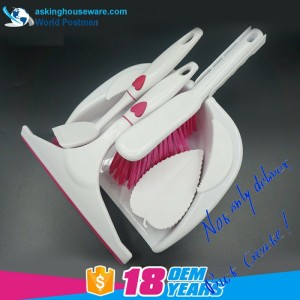 Akbrand ที่ตักขยะแปรงไม้กวาดหน้าต่างปาดน้ำแปรงจานแปรงขัดแปรง 4in1 ชุดเครื่องมือทำความสะอาด