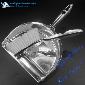 แปรงขัดไม้กวาดขนาดกลาง Akbrand พร้อมเคลือบสีเงิน