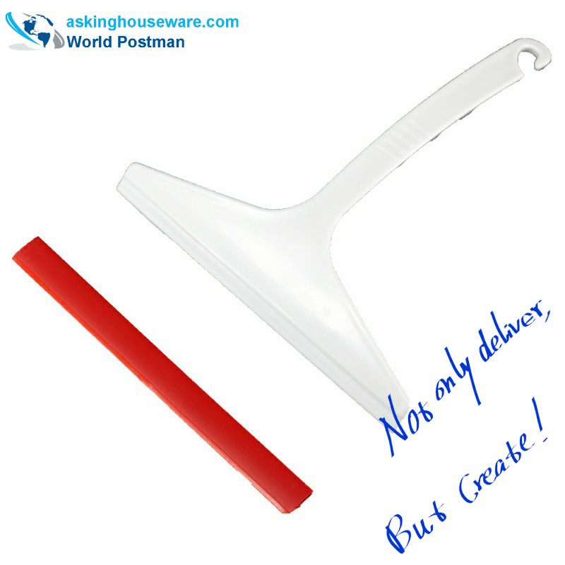 Akbrand Simple Window Squeegee ที่มีสาย PVC ถอดออกได้บน Squeegee Head