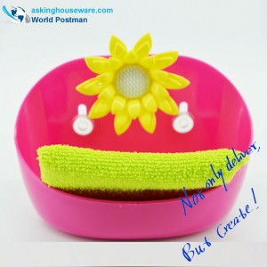 Akbrand ชุดทำความสะอาดฟองน้ำขัดถูห้องครัวและถังเก็บของพร้อมชุดดูด