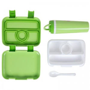 กล่องอาหารกลางวันเด็ก Bento สไตล์ Leak Proof 4 ช่อง