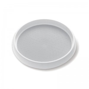 ตู้กับข้าวครัว 2 ชั้น Lazy Susan เครื่องเล่นแผ่นเสียงขนาด 12 นิ้วสีขาว / เทา