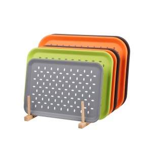 ถาดใส่ยางกันลื่นรูปสี่เหลี่ยมผืนผ้าสีขาว