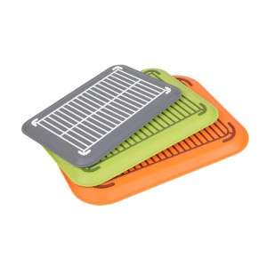 ถาดใส่ยางกันลื่นรูปสี่เหลี่ยมผืนผ้าสีขาว