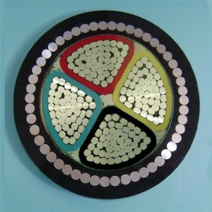 สายเคเบิลหุ้มเกราะไฟฟ้าอลูมิเนียม Xlpe / สายเคเบิลหุ้มเกราะ 4 คอร์