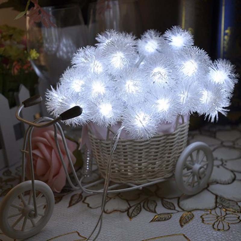 ไฟหิมะ LED สตริง Pompon สีเชือกไฟตกแต่งสำหรับคริสต์มาส / วันหยุด / แต่งงาน / ปาร์ตี้