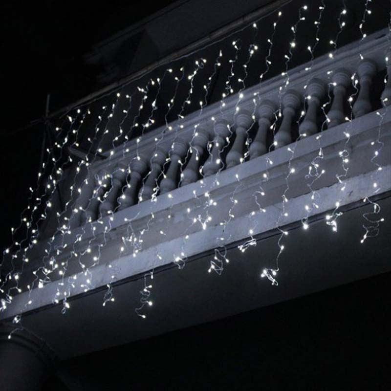 LED ไฟน้ำแข็งคริสต์มาสไฟน้ำแข็งกลางแจ้งคริสต์มาสไฟสตริงตกแต่ง