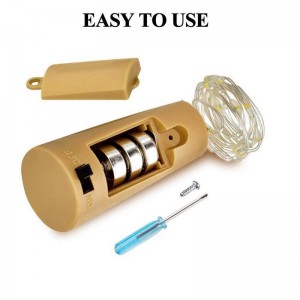 ขายร้อนจุกไฟสำหรับขวดไวน์, ขวดไวน์ไฟ 6.5ft 20 LED จุกไม้ก๊อกไวน์ไฟสำหรับขวดก่ออิฐแก้วยุติธรรม