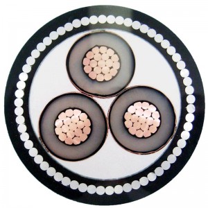 สายเคเบิลหุ้มเกราะแบบมัลติคอร์แรงดันไฟฟ้าขนาดกลางพร้อมเกราะ STA / SWA