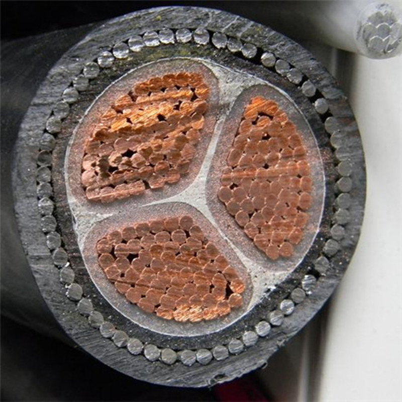 16mm² 3 แกนลวดเหล็กสายเคเบิลหุ้มเกราะลวดทองแดงควั่นสำหรับการวางในร่ม
