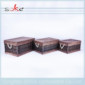 ตะกร้าเก็บสานสานสานสานหวายธรรมชาติ