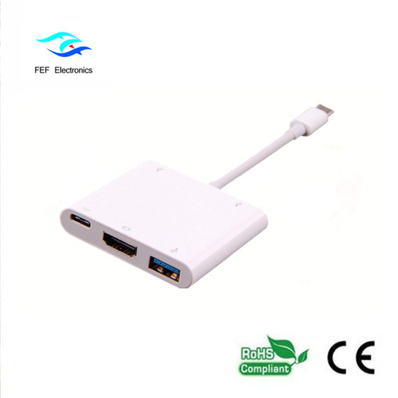 USB 3.1 type-c ถึง HDM1 + ​​USB 3.0 + PD