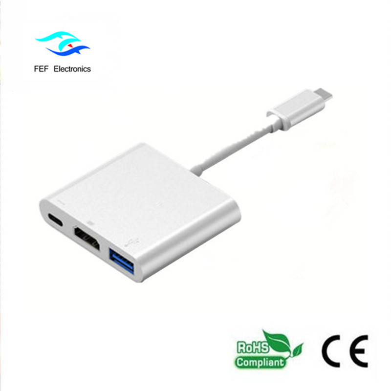 USB 3.1 type-c ถึง HDM1 + ​​USB 3.0 + PD
