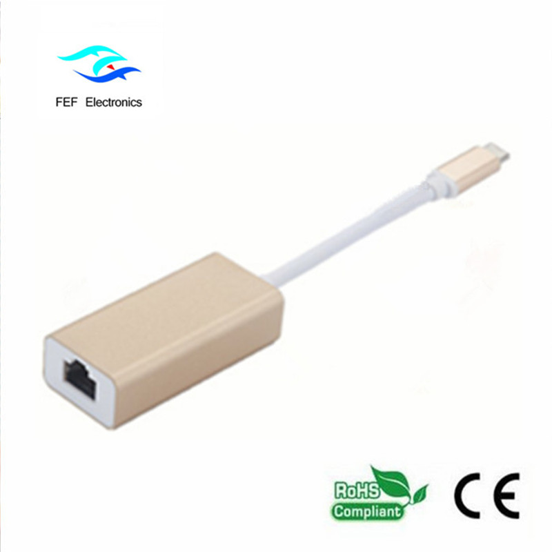 ตัวแปลงสายเคเบิลตัวแปลง USB Type C เป็น HDMI ตัวผู้ ABS เชลล์รองรับ 4K 60Hz รหัส: FEF-USBIC-015