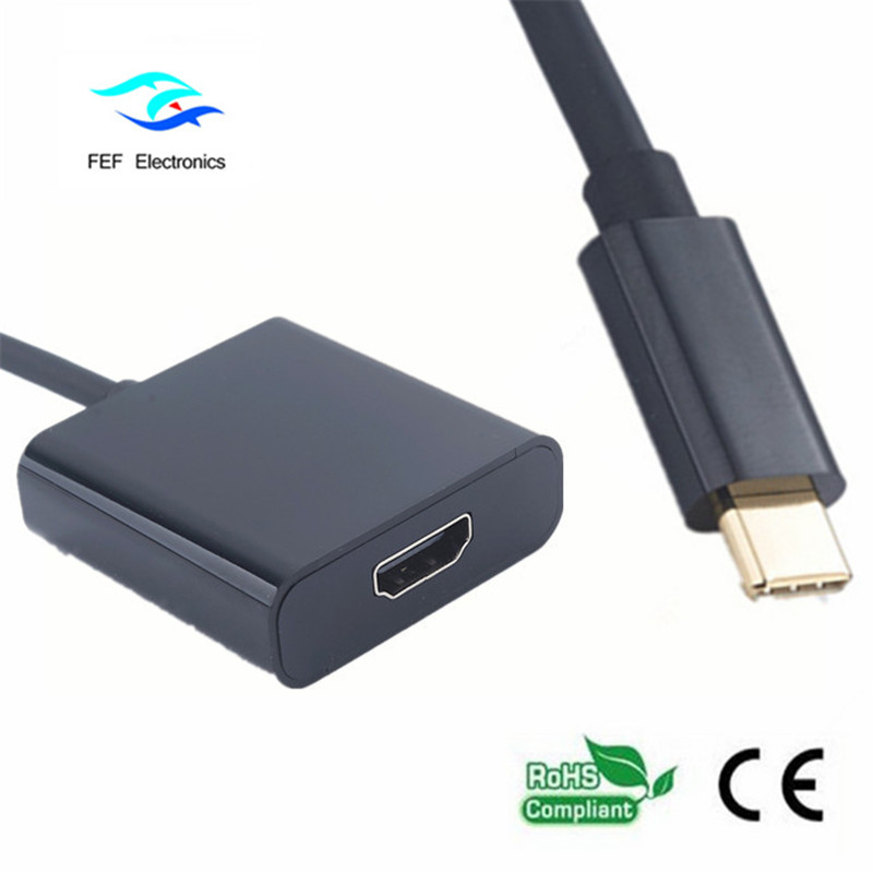 USB type c เป็น usb3.0 หญิง + ตัวเมีย HDMI + ตัวแปลง PD โลหะ FEF-USBIC-005A