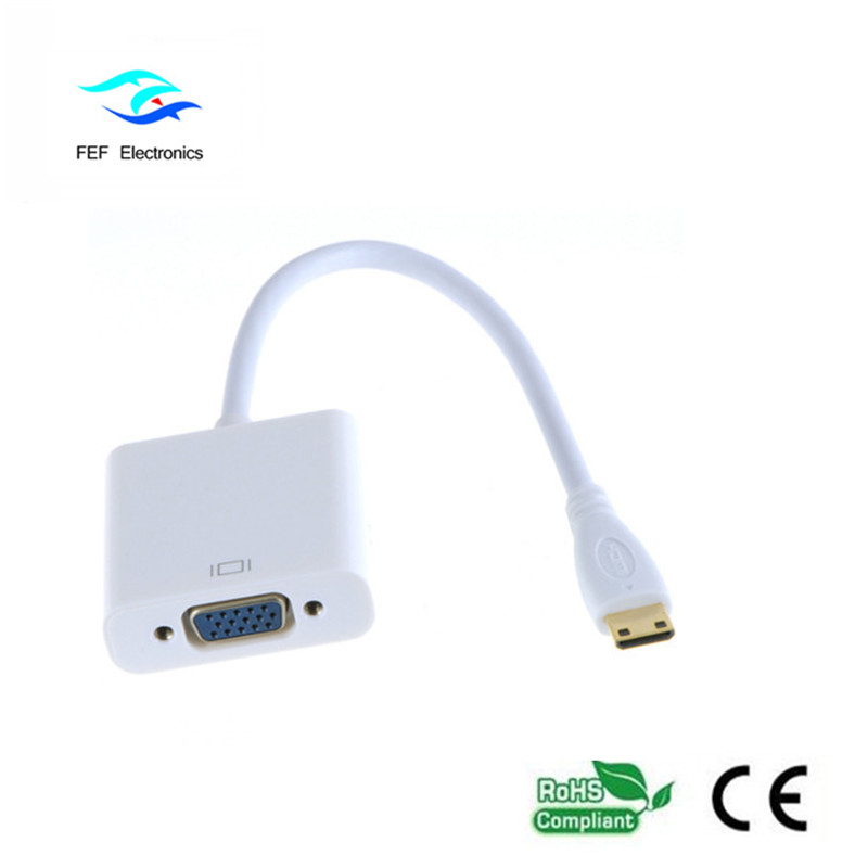 ตัวแปลงมินิ HDMI ชายกับหญิง VGA รหัส: FEF-HIC-004