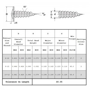 สกรูเจาะตนเอง Modifer Truss Head