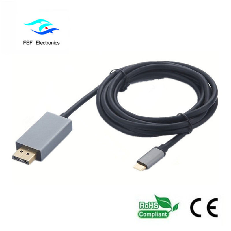 ตัวแปลงสัญญาณดิสเพลย์ตัวผู้ใช้สำหรับแสดงผลแบบ USB ผู้ชาย TYP-C เป็น Mini Displayport รหัส ABS: FEF-USBIC-014