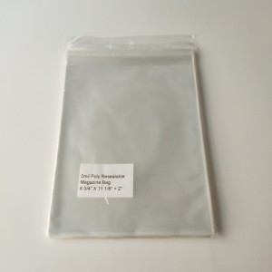 ถุงใสผนึกนิตยสารโพลีใสขนาด 2mil