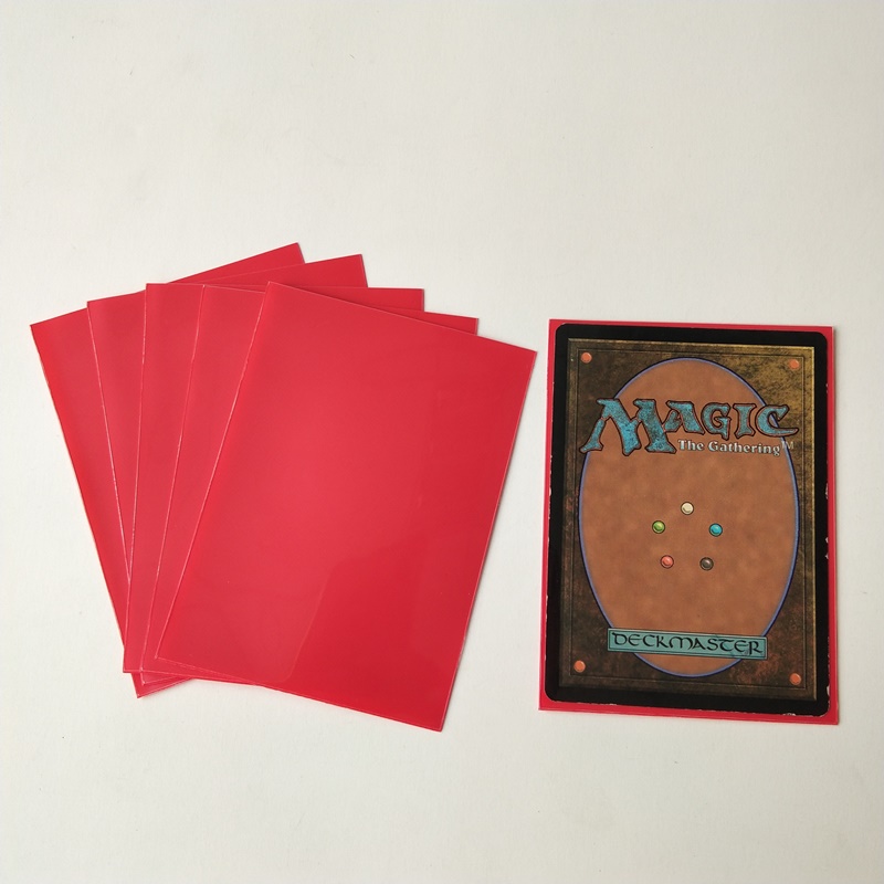 66x91mm Solid Red ขนาดมาตรฐานการ์ดเล่นเกม MTG / Pokemon Protector Deck