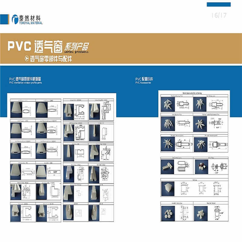 บานประตูหน้าต่าง pvc สวยงามและส่วนประกอบ