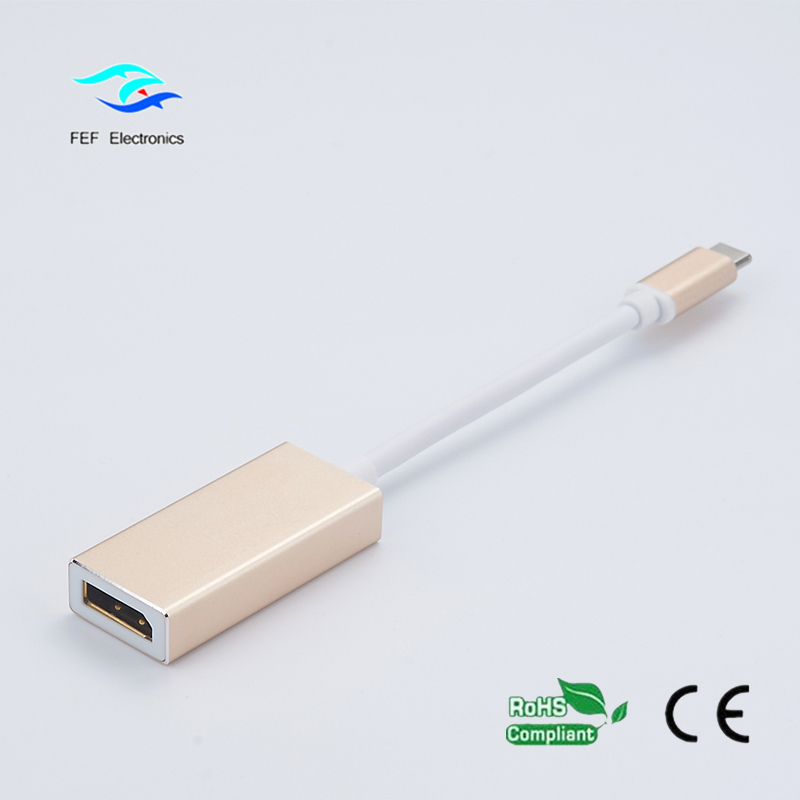 USB type-c ไปยัง displayport ABS ตัวเมีย