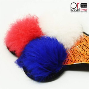 ที่มีคุณภาพสูงมือเย็บย้อนกลับ pom pom ไอศครีมแพทช์