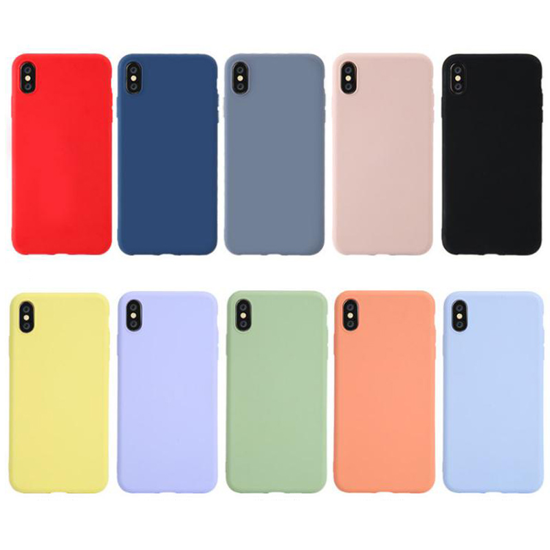 เคสโทรศัพท์ไมโครไฟเบอร์ซิลิโคนอ่อนนุ่มเหลวสำหรับ iPhone Xs