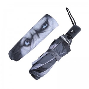 ภาพพิมพ์สัตว์ดิจิตอลเปิดอัตโนมัติและปิดอัตโนมัติ 3 พับร่ม