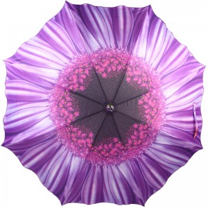 แฟชั่นซันพาราซอลออโต้โอเพ่นคอมแพ็ค Outdoor ขนาดกะทัดรัดร่มตรงพร้อมโลโก้