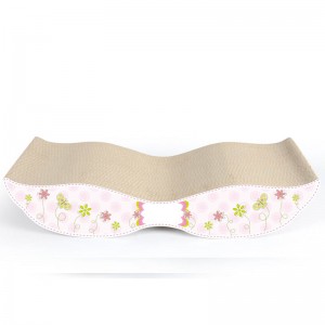 S shape Scratcher Bed Corrugate Cardboard Cat ผลิตภัณฑ์สัตว์เลี้ยง