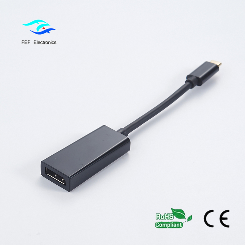 USB Type C to Displayport เชลล์ ABS เพศหญิงรหัสสินค้า: FEF-USBIC-004A