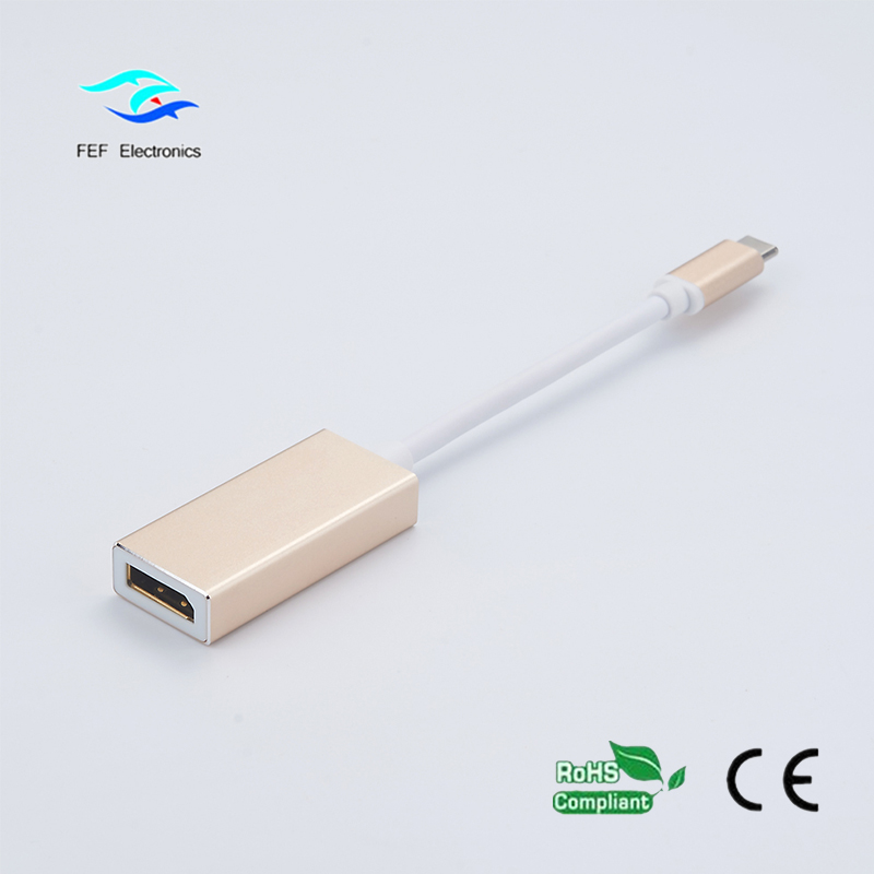 USB Type C to Displayport เชลล์ ABS เพศหญิงรหัสสินค้า: FEF-USBIC-004A