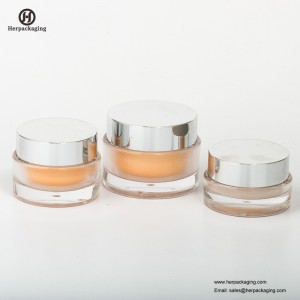 HXL213A หรูหราอะคริลิคกลมเปล่าขวดเครื่องสำอาง