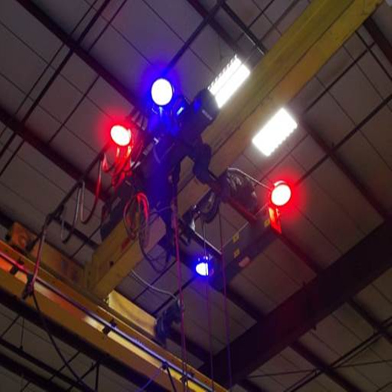 24 LED 9-60V จุดสีฟ้าเส้นสีแดงทาวเวอร์เครนเหนือศีรษะแสง