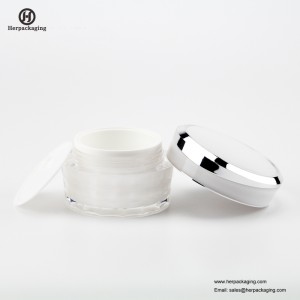 HXL227A หรูหราอะคริลิคกลมเปล่าขวดเครื่องสำอาง